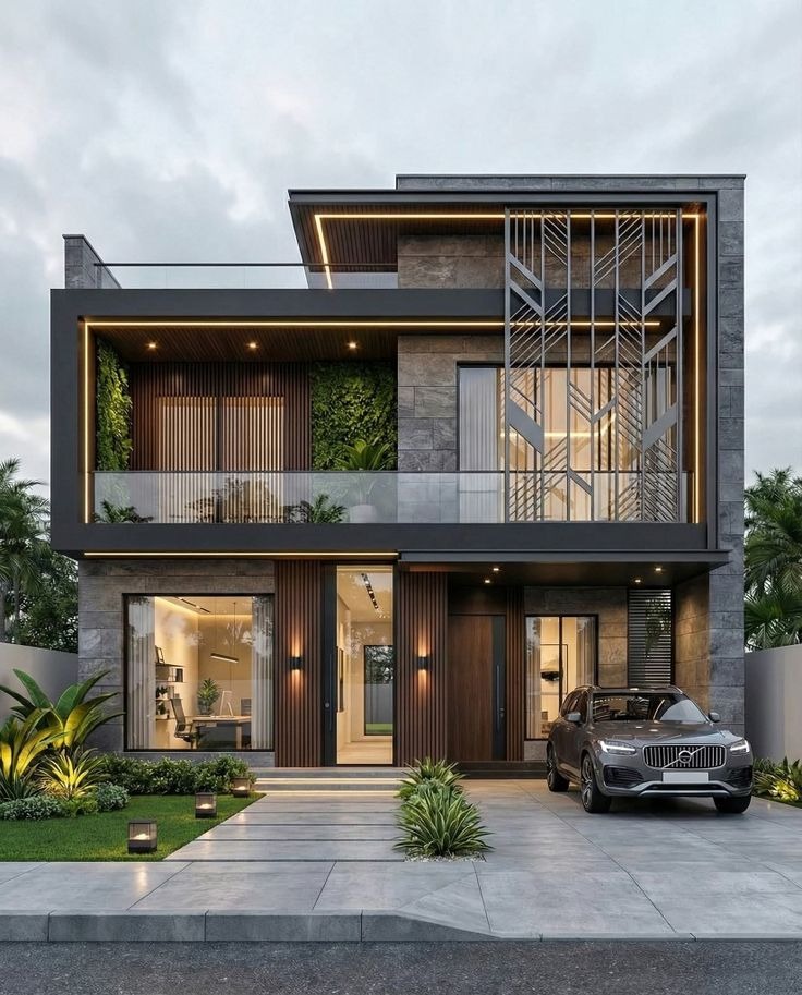 Modern 3D house concept